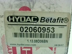 Hydac 02060953 Betafit Hydraulic Filter Element-new In Box. Fixed Price $28.33.
